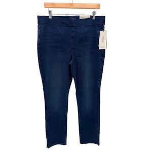NYDJ Alina Pull-On Ankle Skinny Jeans Mason Blue Lift‎ Tuck Denim Stretch 12 NWT